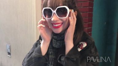 Pavlina in NYC with Perverse Sunglasses!