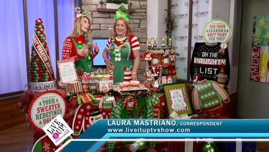 Live it Up with Donna Drake and Christmas DIY with Laura Mastriano UGLY Sweater