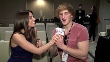 LOGAN PAUL on Live it Up with Donna Drake and co-host Ally Melendez at NATPE 2017