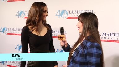 DAYA interview with PAVLINA talks her new song HIDE AWAY T. J. Martell Foundation Family Day NY