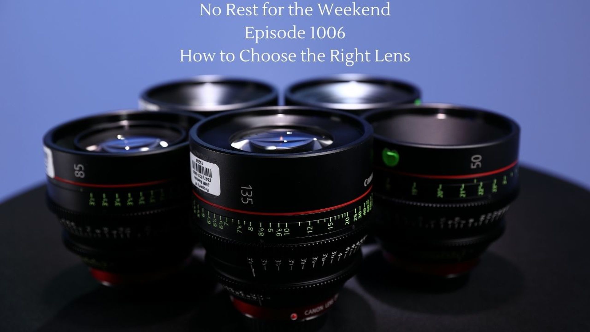 Episode 1006: How to Choose the Right Lens