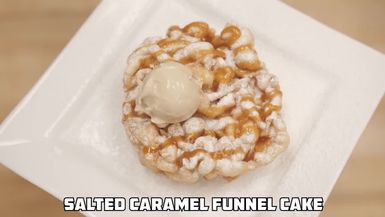 Will It Doughnut: How to Make A Salted Caramel Funnel Cake
