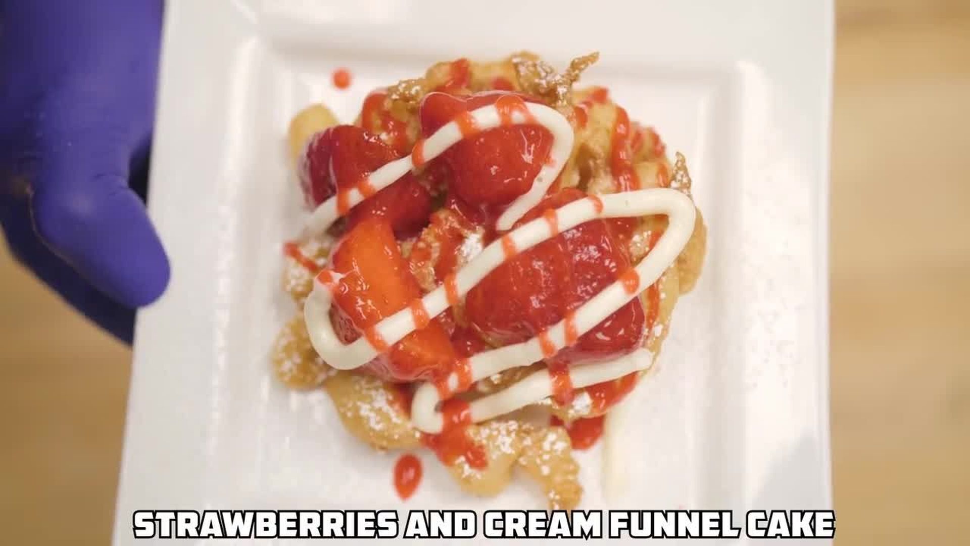 Will It Doughnut: How to Make A Strawberries and Cream Funnel Cake