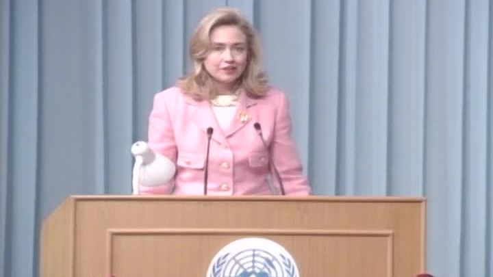 First Lady Hillary Rodham Clinton Speaking at the United Nations Fourth Womens' Conference in Beijing, China