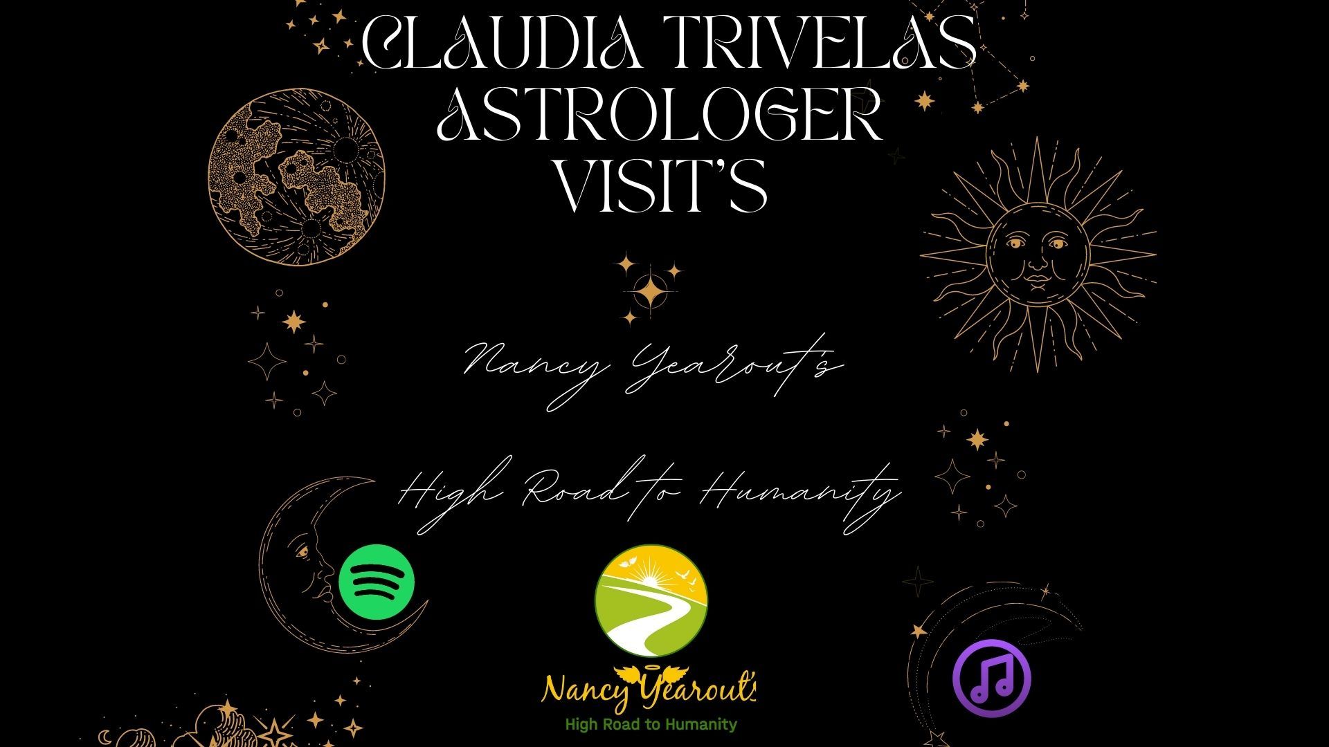 Astrology Insight for April with Claudia Trivelas on Nancy Yearout's High Road to Humanity