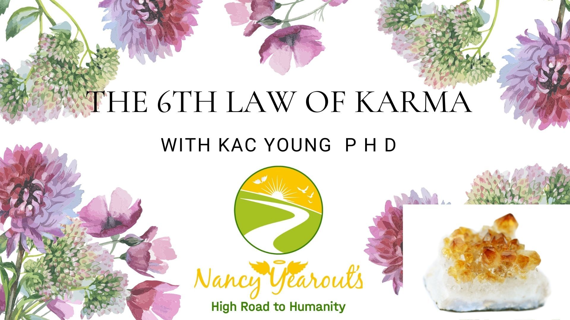 The Law of Connection The 6th Law of Karma with Kac Young on Nancy Yearout's High Road to Humanity