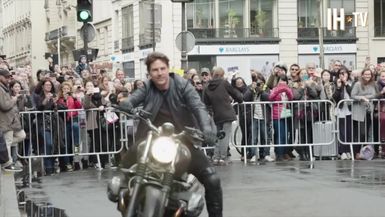 Tom Cruise Rides Motorcycle, HALO Jump & Helicopter Stunt