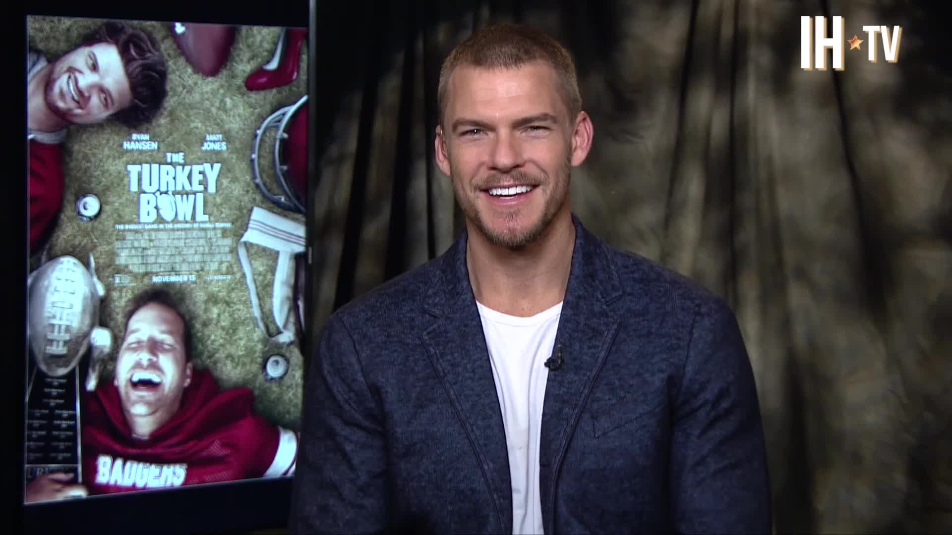 Alan Ritchson Talks Paula Abdul & New Movie 'The Turkey Bowl' 