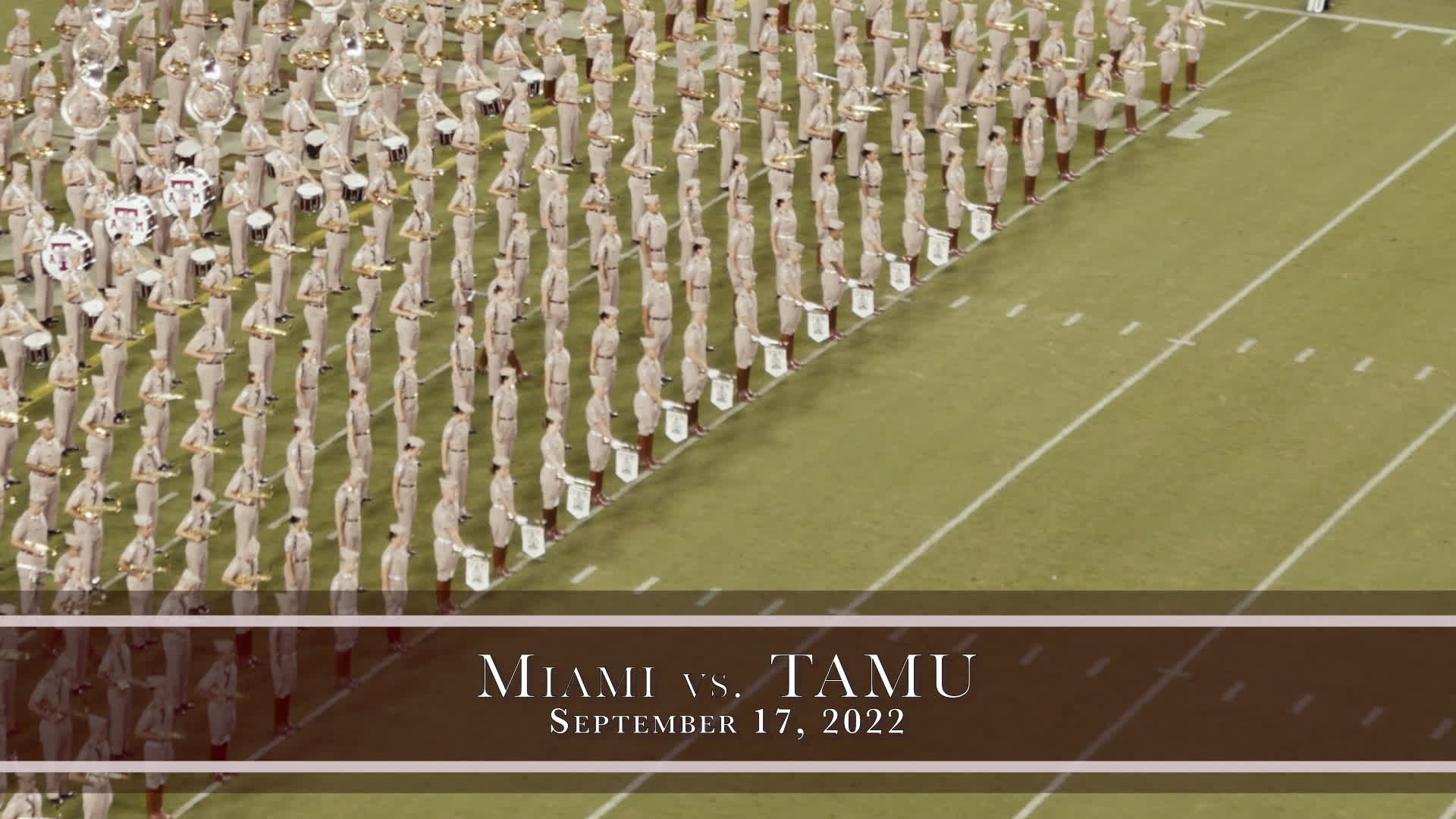 TAMU vs Miami Halftime Drill 2022