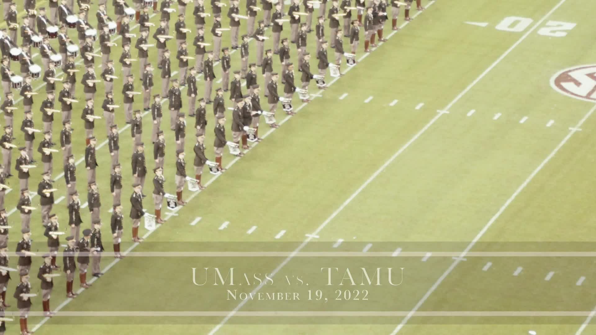 TAMU vs UMass Halftime Drill 2022