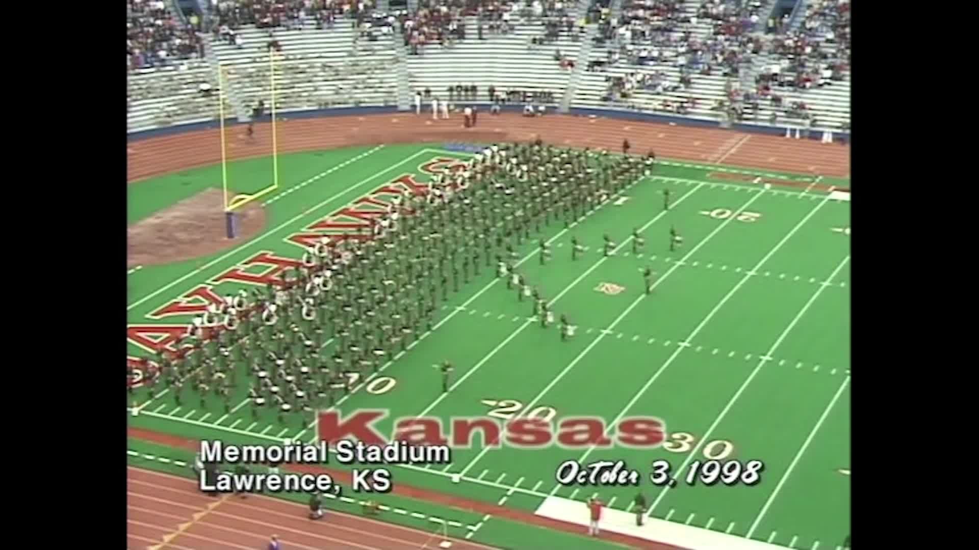 1998 TAMU vs Kansas Halftime Drill