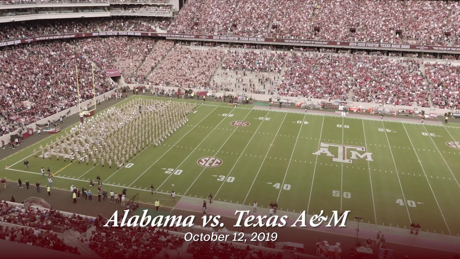 TAMU vs Alabama Halftime Drill 2019