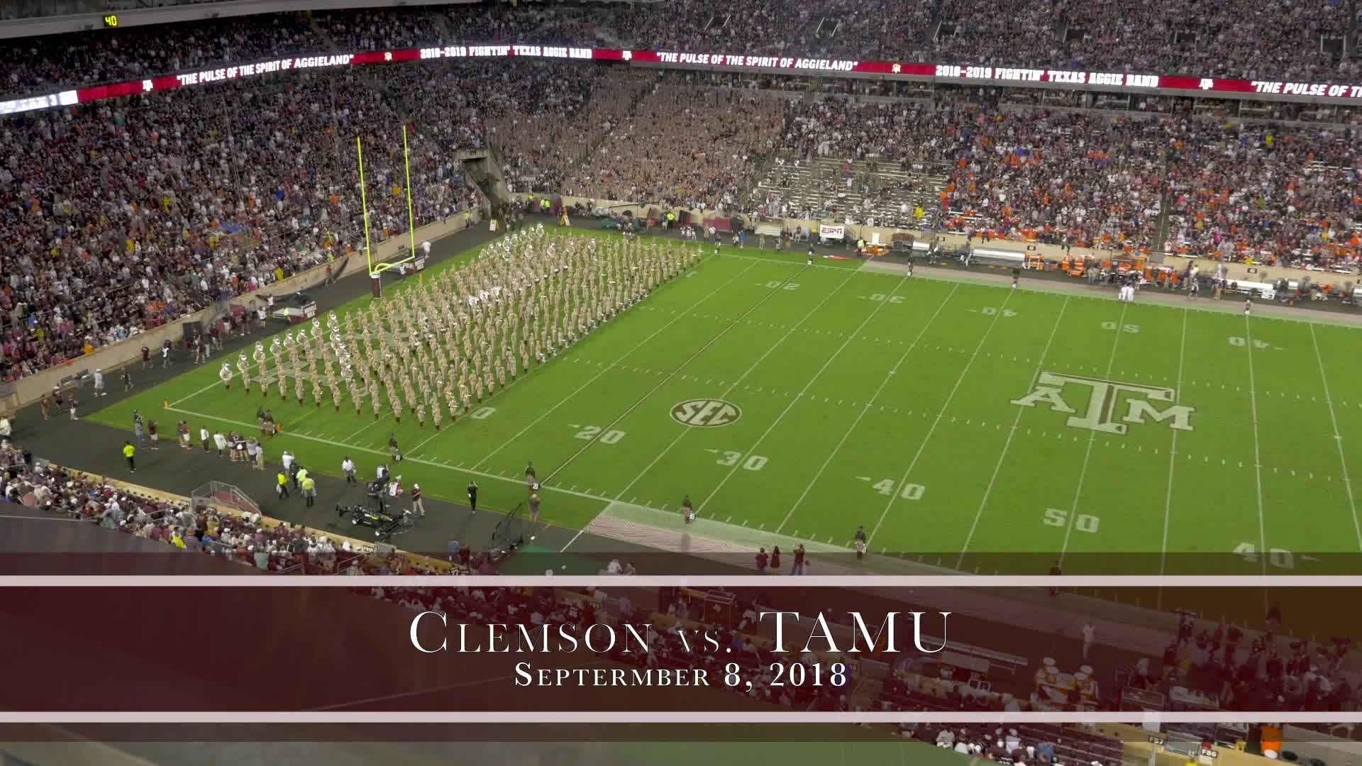 2018 Clemson vs TAMU Halftime Drill