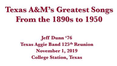 Jeff Dunn '76- Songs of A&M