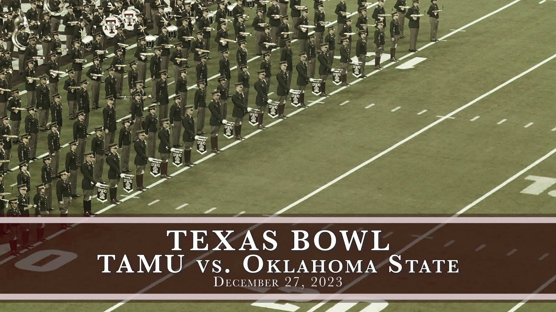 Texas Bowl- TAMU vs Oklahoma State Halftime Drill 2023