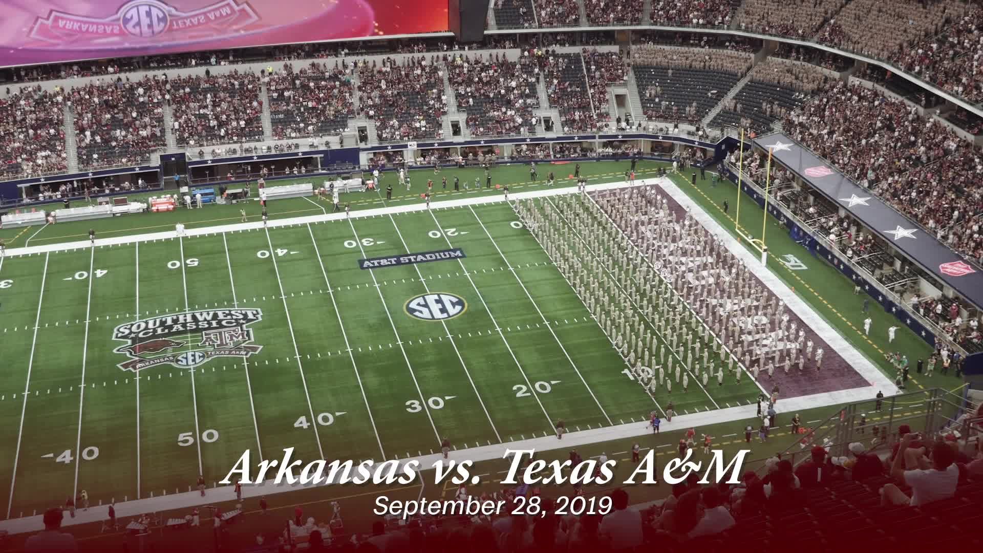 TAMU vs Arkansas Halftime Drill 2019