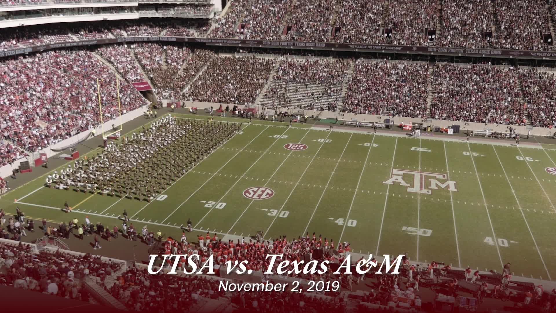 TAMU vs UTSA Halftime Drill 2019