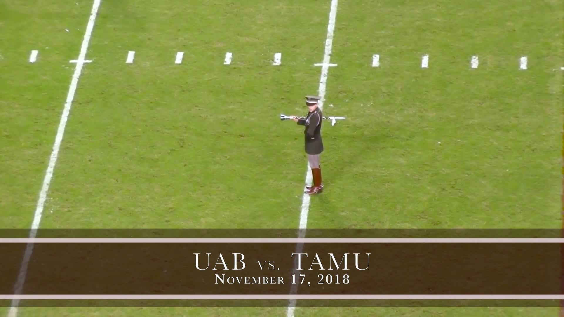 2018 UAB vs TAMU Halftime Drill