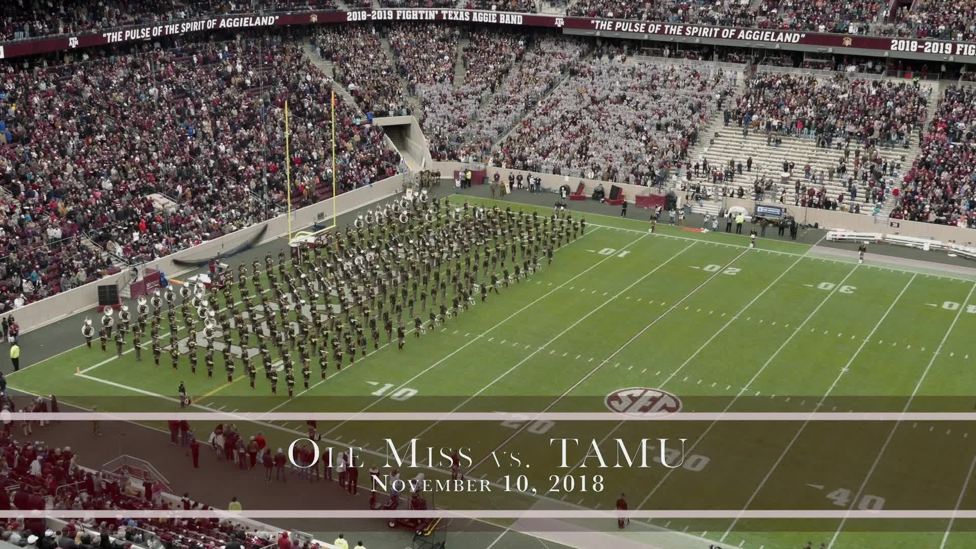 2018 Ole Miss vs TAMU Halftime Drill