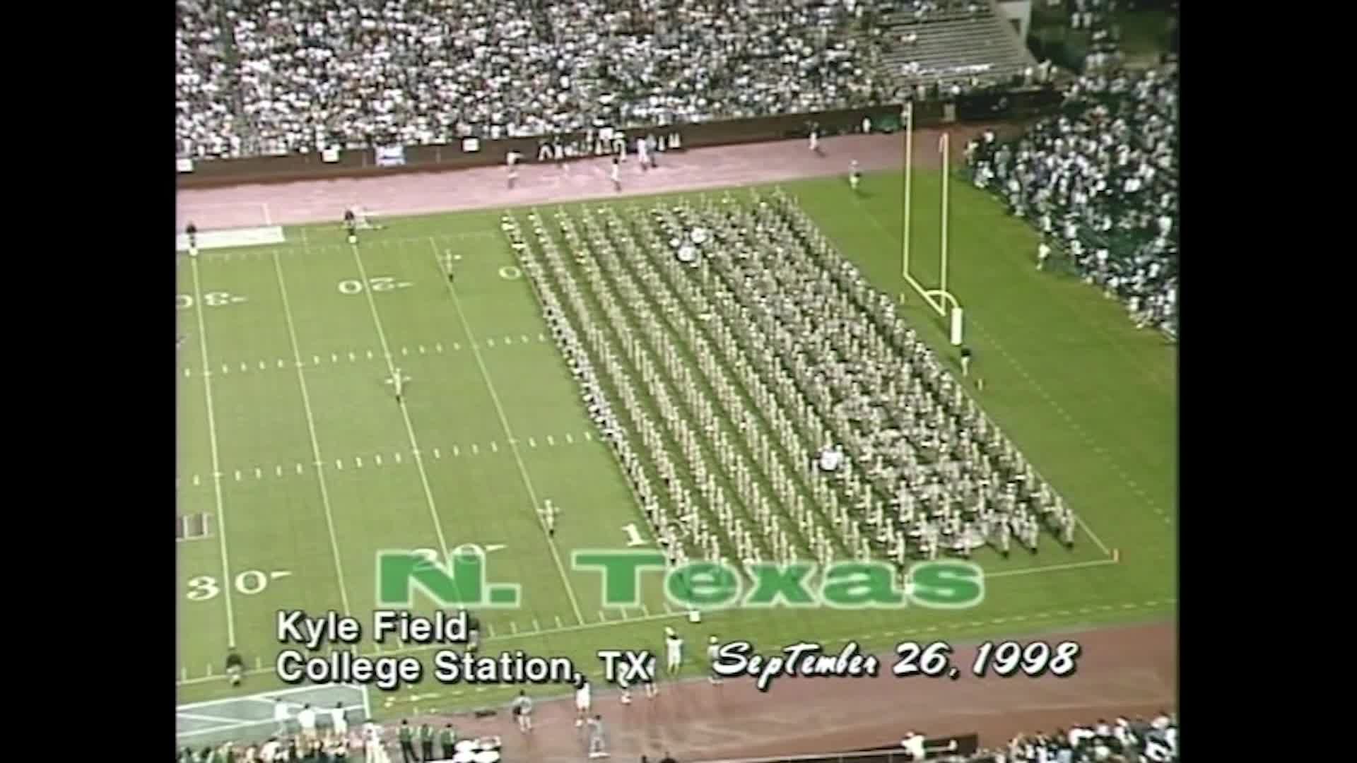 1998 TAMU vs UNT Halftime Drill