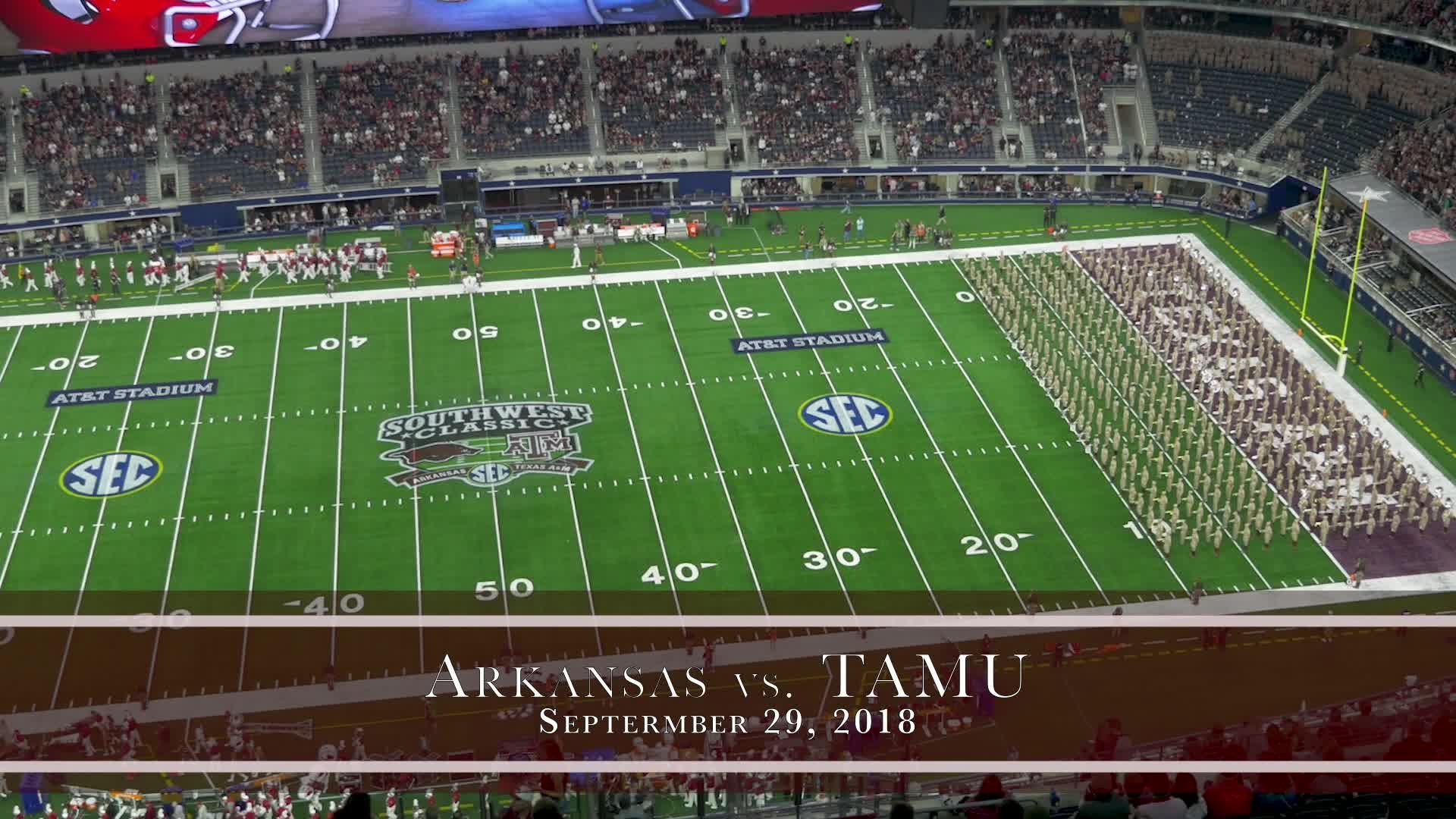 2018 Arkansas vs TAMU Halftime Drill