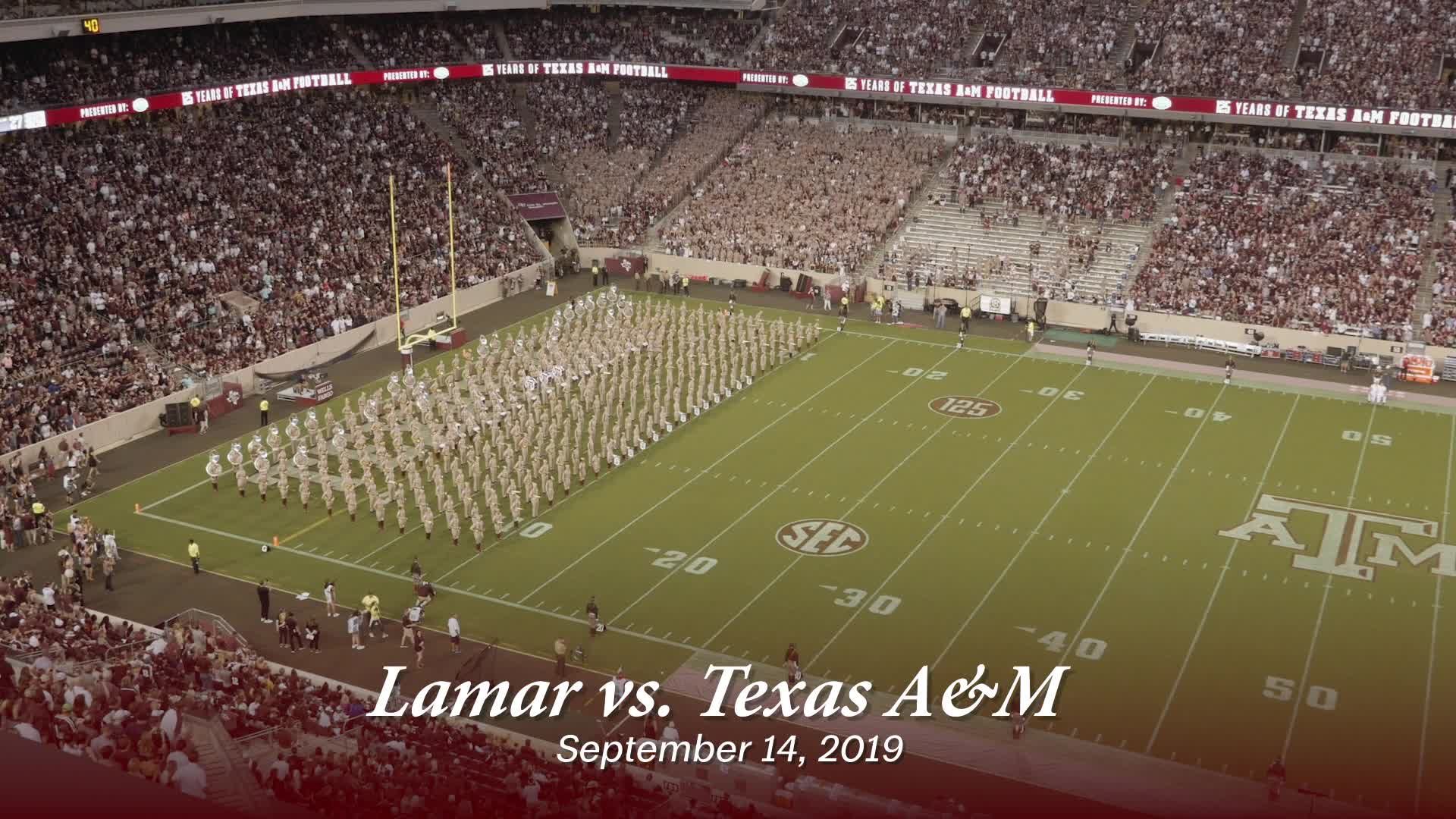 TAMU vs Lamar Halftime Drill 2019