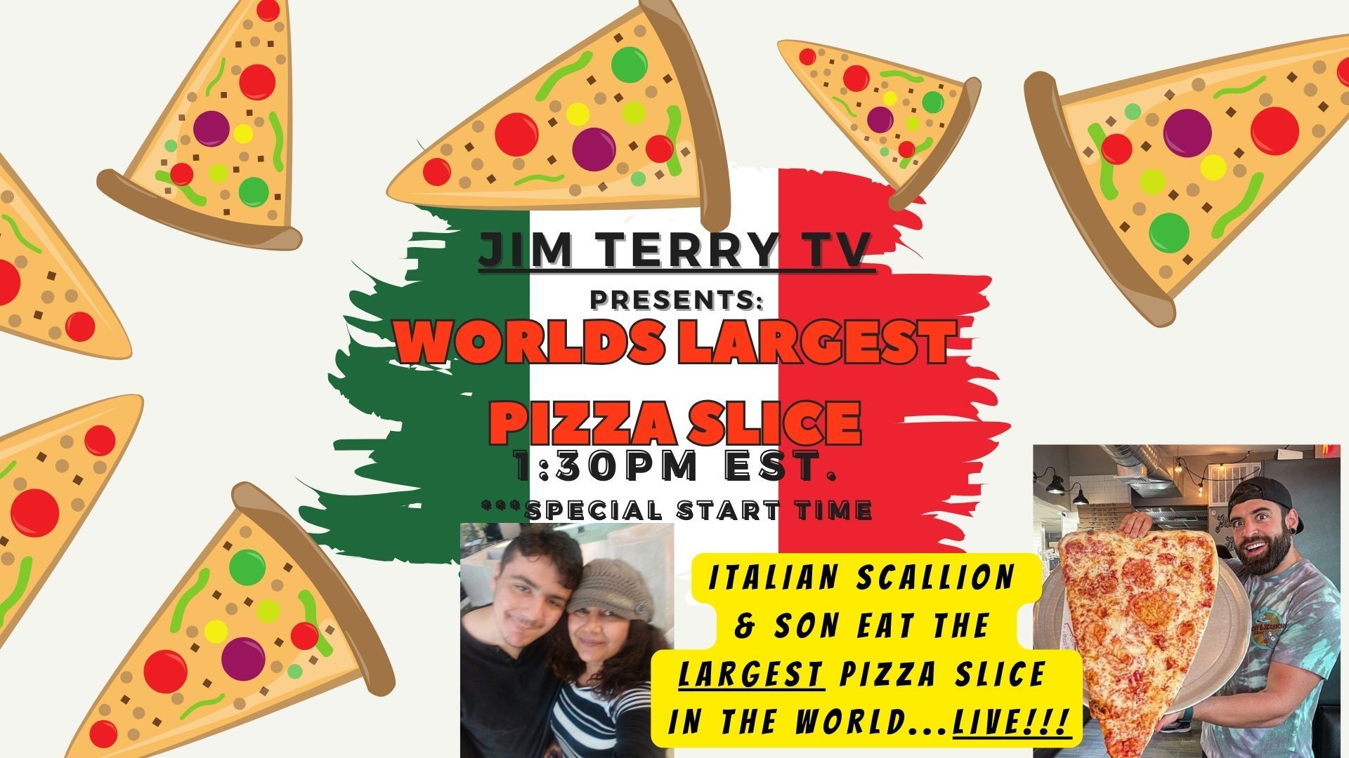 JTTV: World's Largest Pizza Slice LIVE!!!