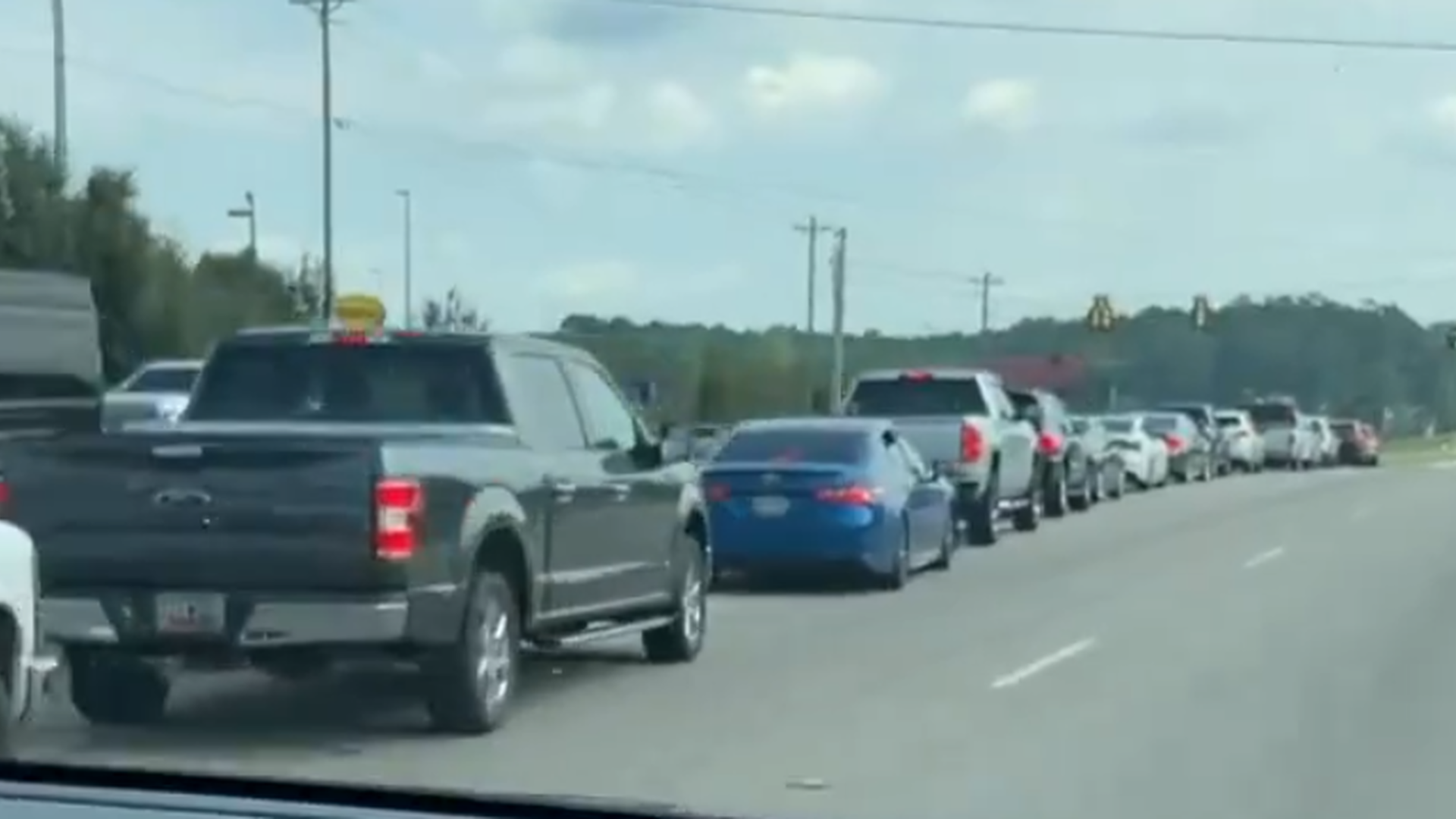 Line for gas - Hurricane Helene