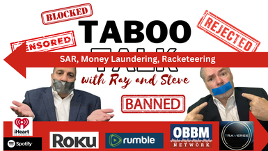TBT16-SRA, Money Laundering, Racketeering - Taboo Talk TV With Ray & Steve