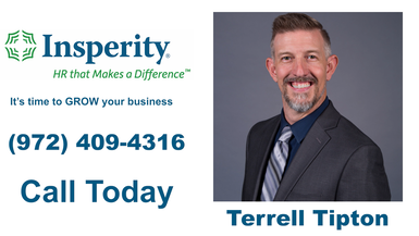 Ad for Irving-Insperity HR - Terrell Tipton