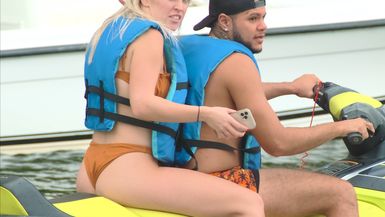 Blonde Bombshell: All Eyes on the Jet Ski Ride in Miami! 👱‍♀️🌊🚤